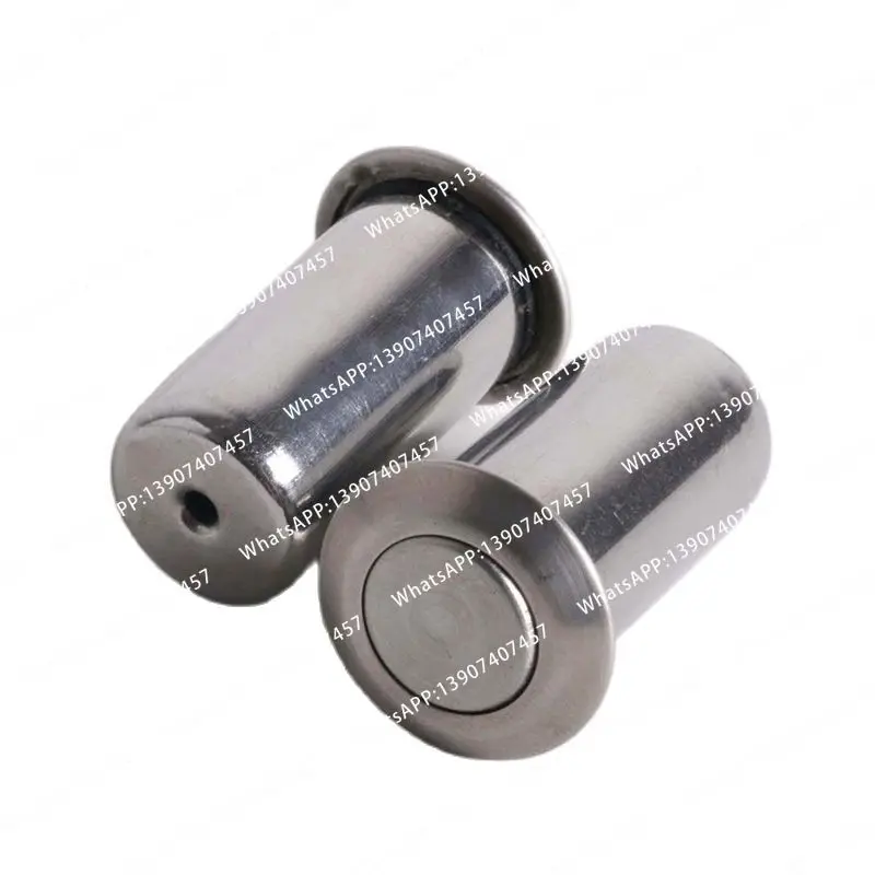 Stainless Steel Dust Cap Tube Invisible Hidden Latch Fittings, 1.5cm/1.2cm Hole
