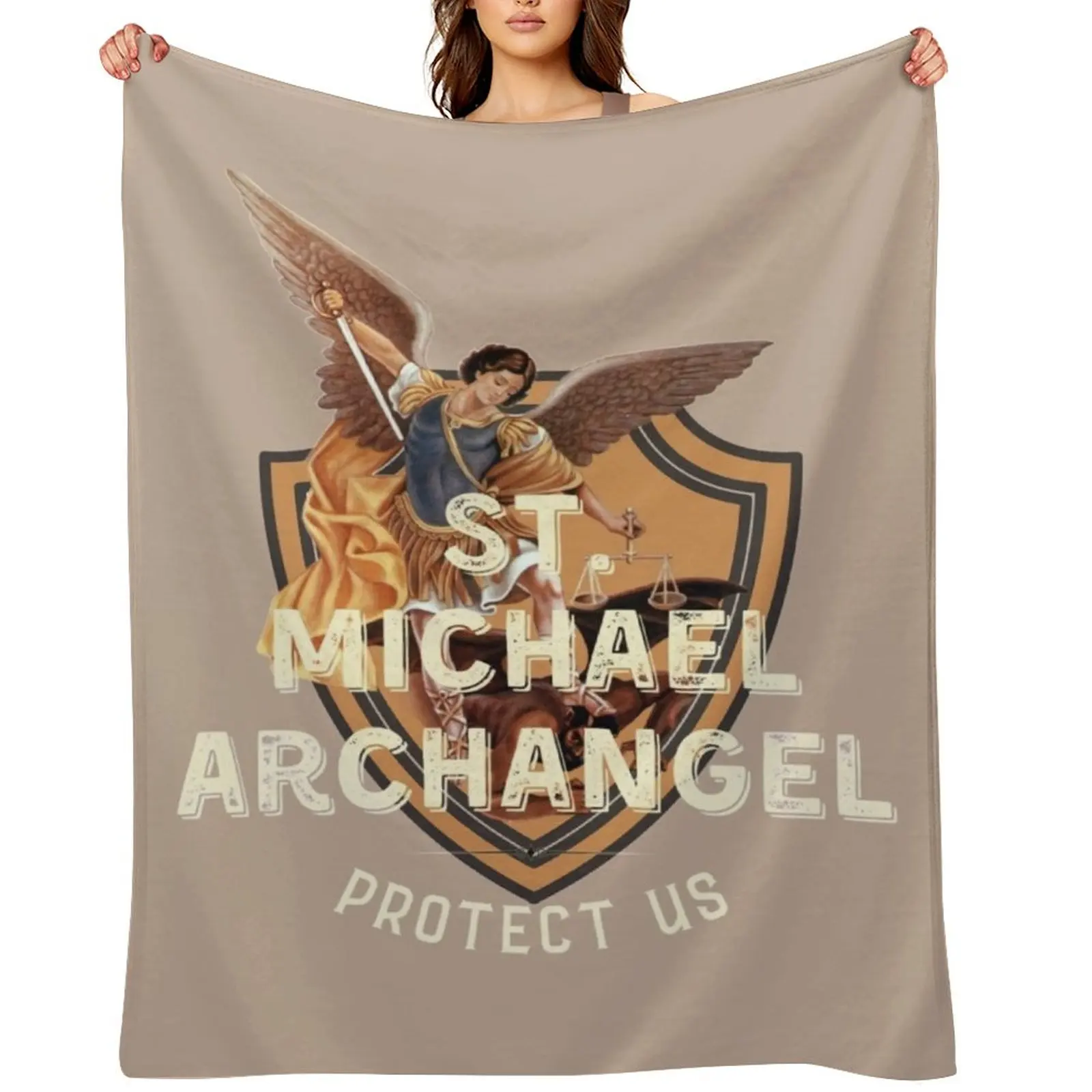 

Saint Michael, St Michael Archangel Throw Blanket Decorative Sofa heavy to sleep Picnic for sofa Blankets