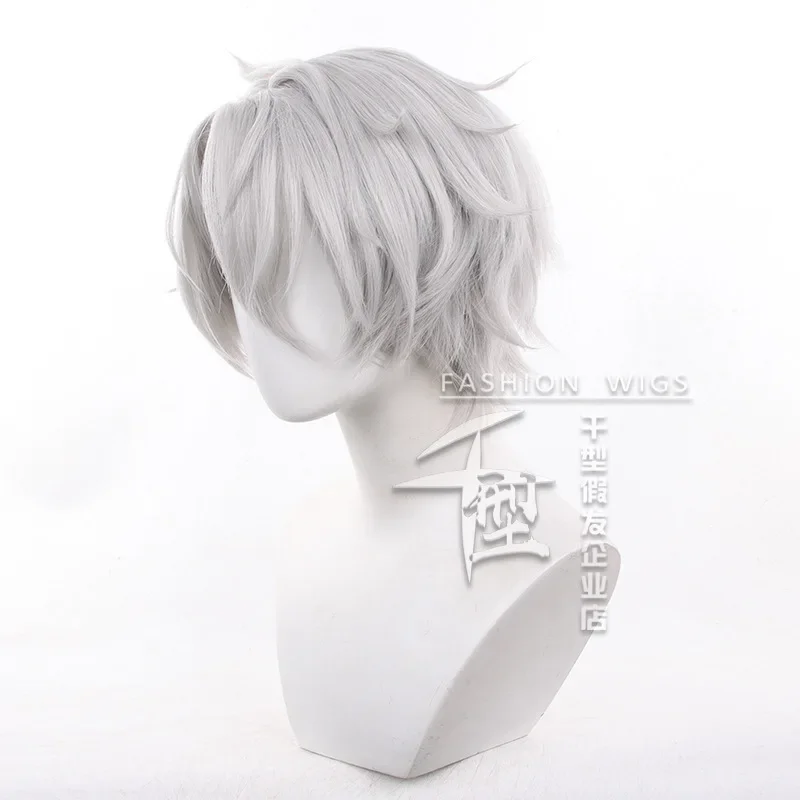 Honkai Star Rail Phainon Cosplay Wig Gray White Short Hair Amphoreus The Eternal Land Halloween Party for Women Men Props