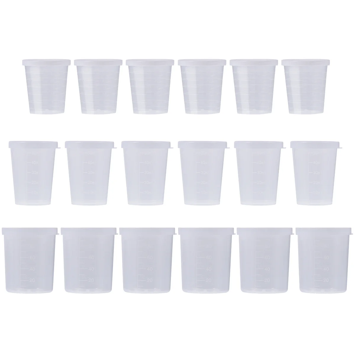 

30pcs Plastic Measuring Cup Pp Graduated Transparent For Liquid Solid Measurement Baking Cooking Experiment Jigger
