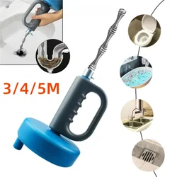 3/4/5M Meters Sewer Pipe Unblocker Snake Spring Pipe Dredging Tool for Bathroom Kitchen Hair Sewer Sink Pipeline Cleaning Tools