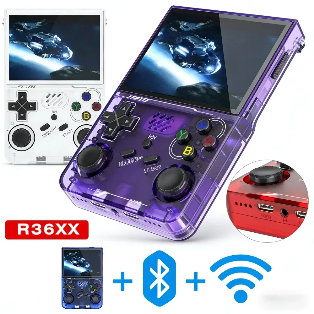 

Портативная игровая консоль с открытым исходным кодом R36XX, 3,5-дюймовый портативный игровой карманный плеер IPS, ретро видеоигра, встроенный WIFI, подарок на день рождения для мальчика