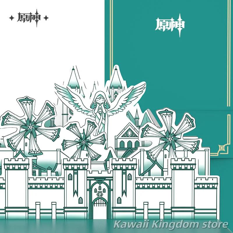 Presale Genshin Impact City of Winds and Idylls Mondstadt Barbatos OST هدية صندوق Venti CD قلادة شارة بروش مجموعة محدودة