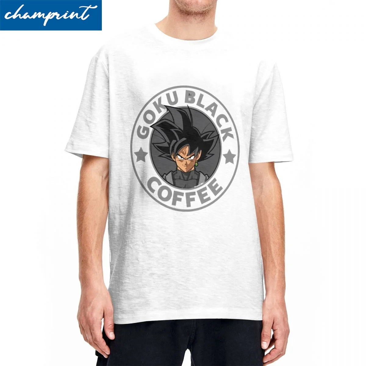 

Dragon Ball Guku Blcck Tshirt Men's Cotton Clothing Aesthetic Crewneck Short Sleeve