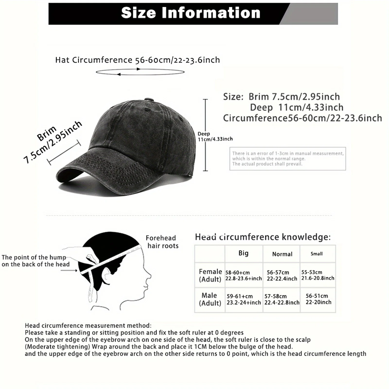 قبعة بيسبول مغسولة بنمط مطرز بخط قوطي متطابقة تمامًا للرجال والنساء قابلة للتعديل