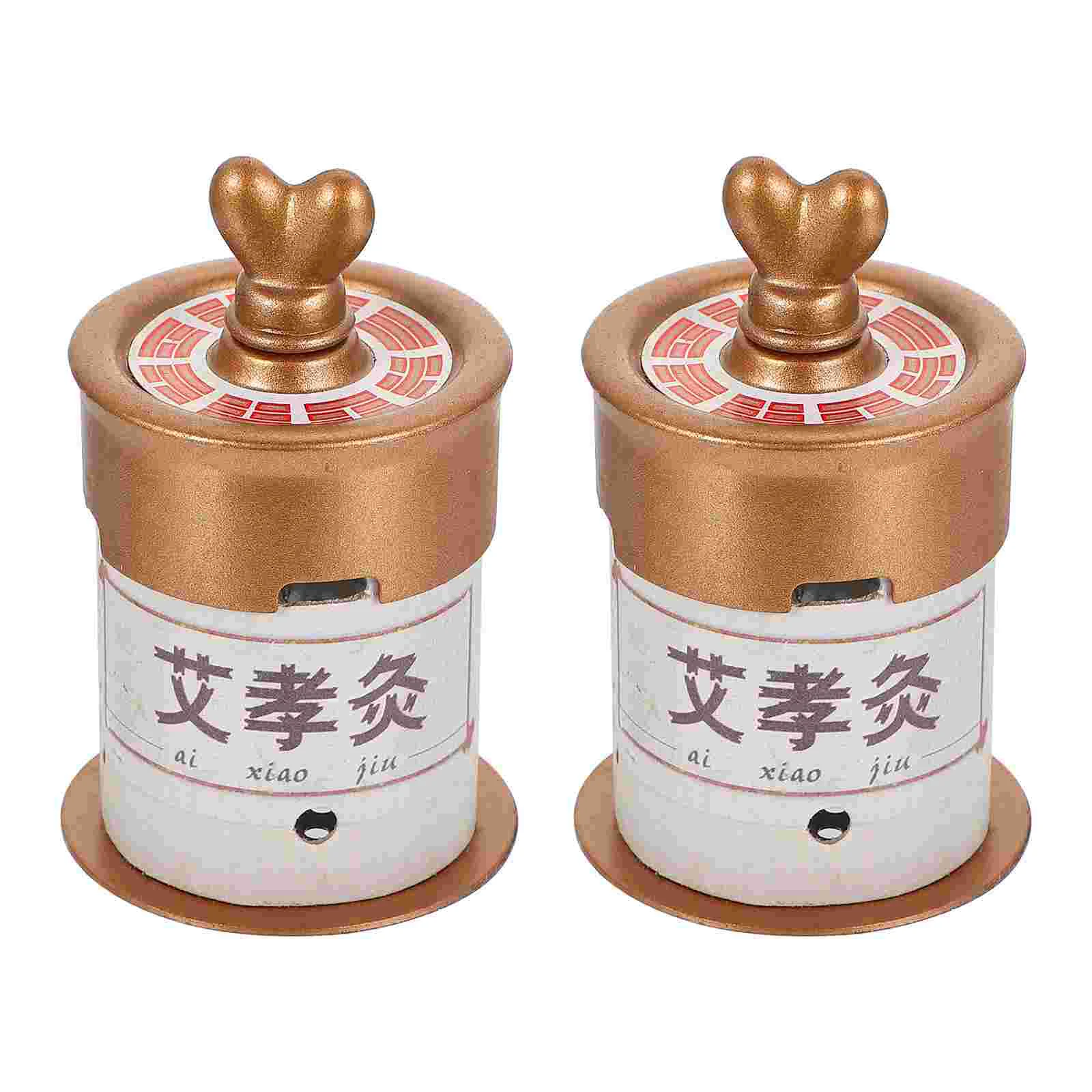 

Moxibustion Box Household Therapy Sticker Moxa Cone Burner Holder Solid Body Device Can Case