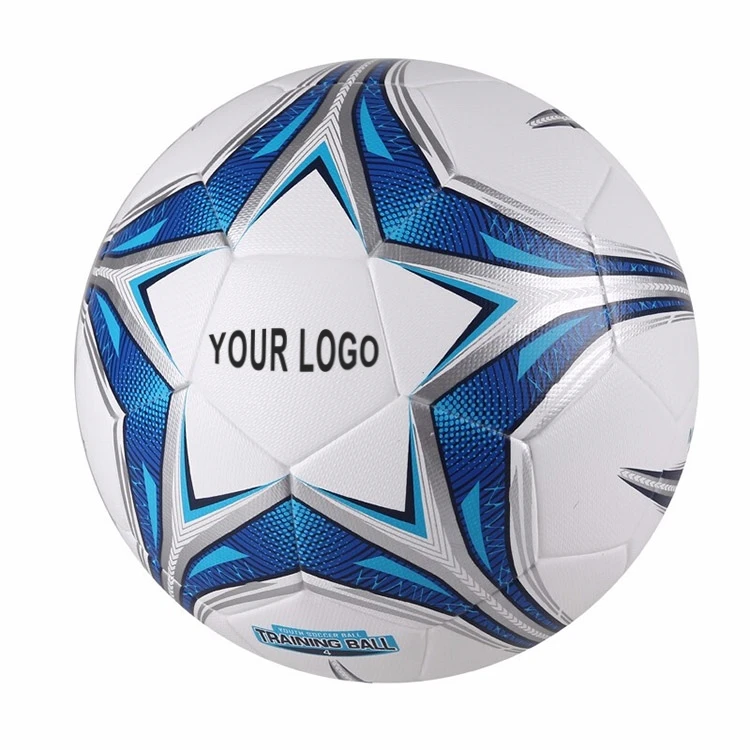 

New Style Soccer Ball Size 3 4 5 Professional Training Match Blue Custom Logo Football Ball