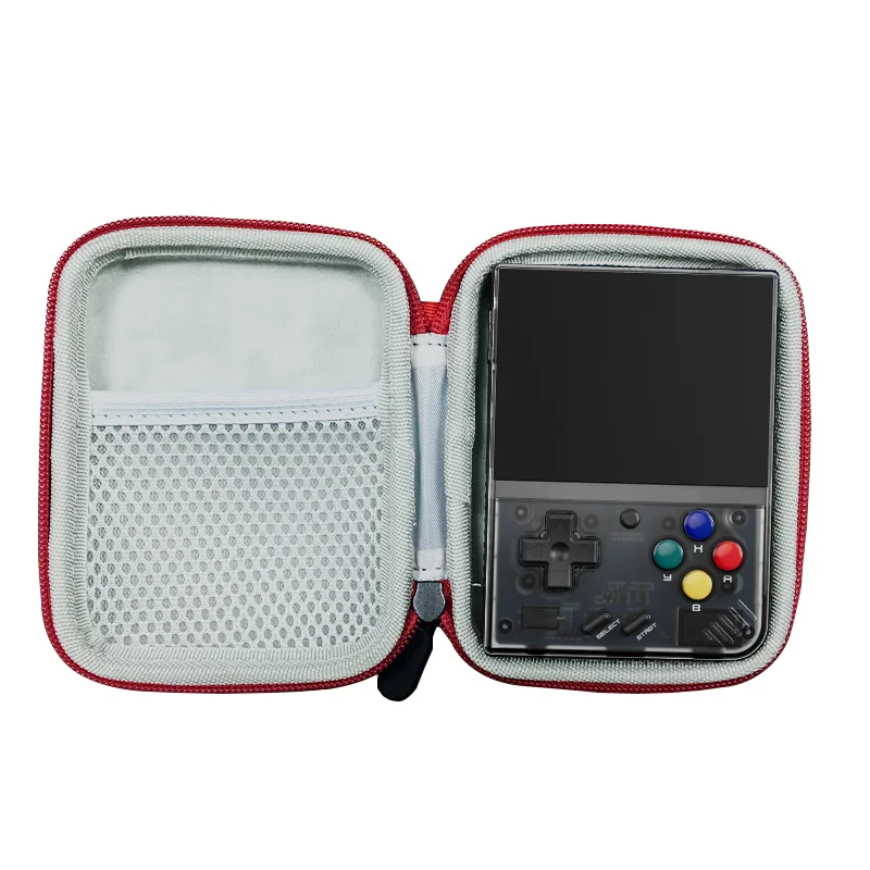 Miyoo Mini Plus 3.5인치 스크린 휴대용 비디오 게임 콘솔의 Tolex 가방 Waterproor 휴대용 미니 케이스 블랙 버전 레드 지퍼