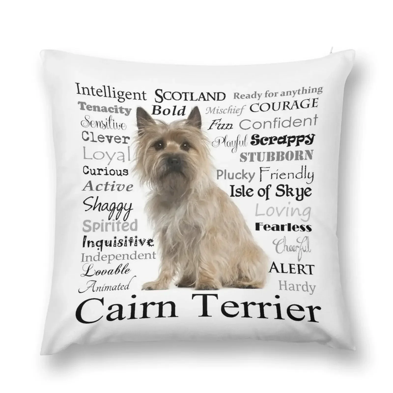 

Cairn Terrier Traits Throw Pillow Custom Cushion Cushion Cover Set pillow