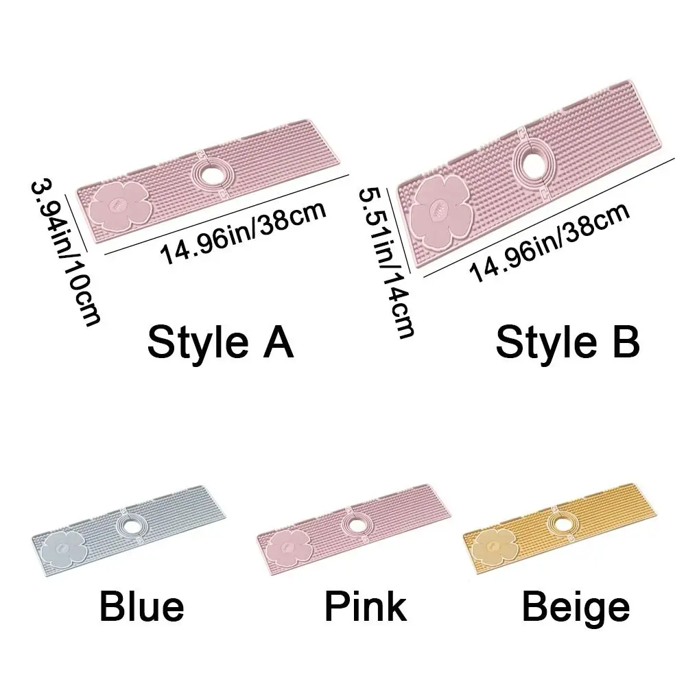 Durable Silicone Faucet Drain Pad Soft Anti-slip Sink Drain Pads Foldable Splash Proof Sink Splash Guard Kitchen