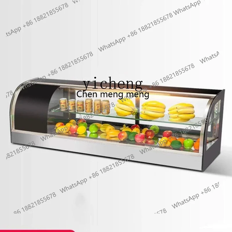 Hot sales Display Cabinet Small Desktop Refrigerated Cake Counter Commercial Fruit Dessert Fresh Cabinet