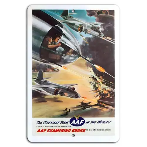 Join the AAF: Fly with the Greatest Team in the World!-Aluminum-tin sign