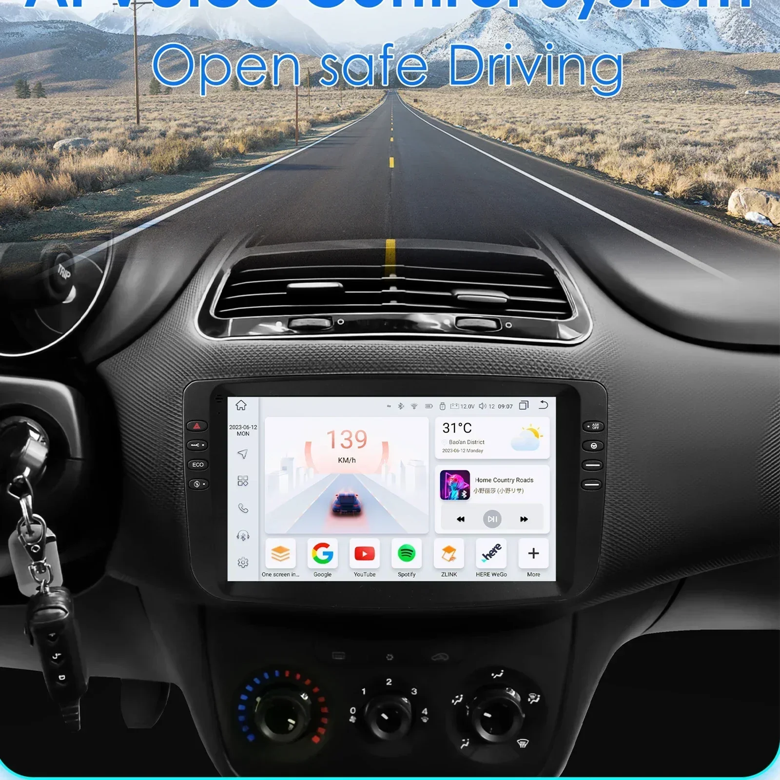 DSP 2din Android Car Radio Multimedia Video Player for Fiat Linea 2012 - 2015 Fiat Punto EVO GPS Navi Carplay Auto 4G LTE RDS AI