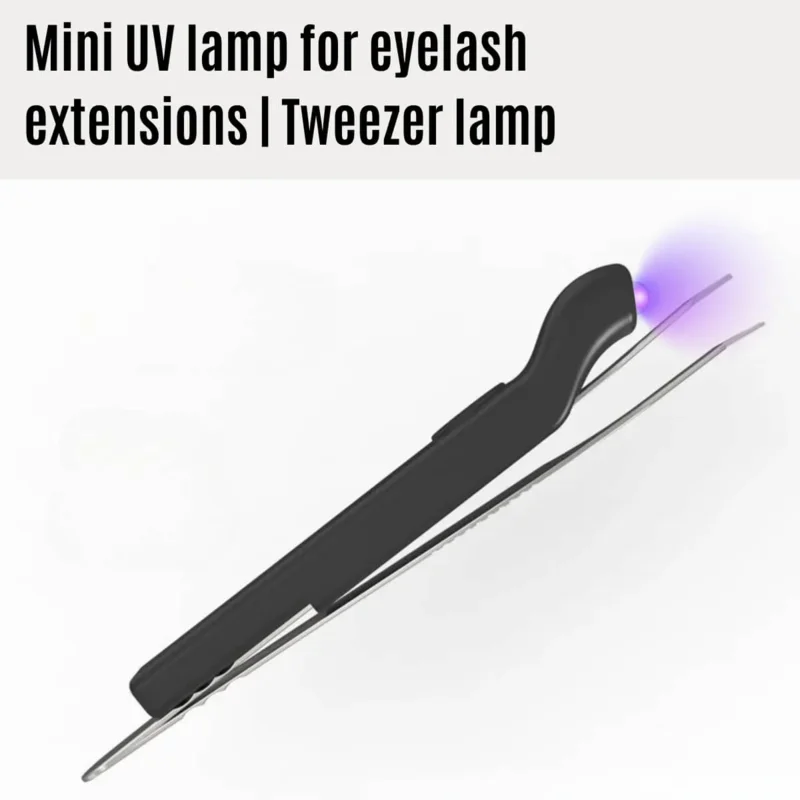 SENSE LASHES Handheld Wireless Mini UV Lamp for Eyelash Extensions Glue Quick Curing Lamp Tweezers Lamp