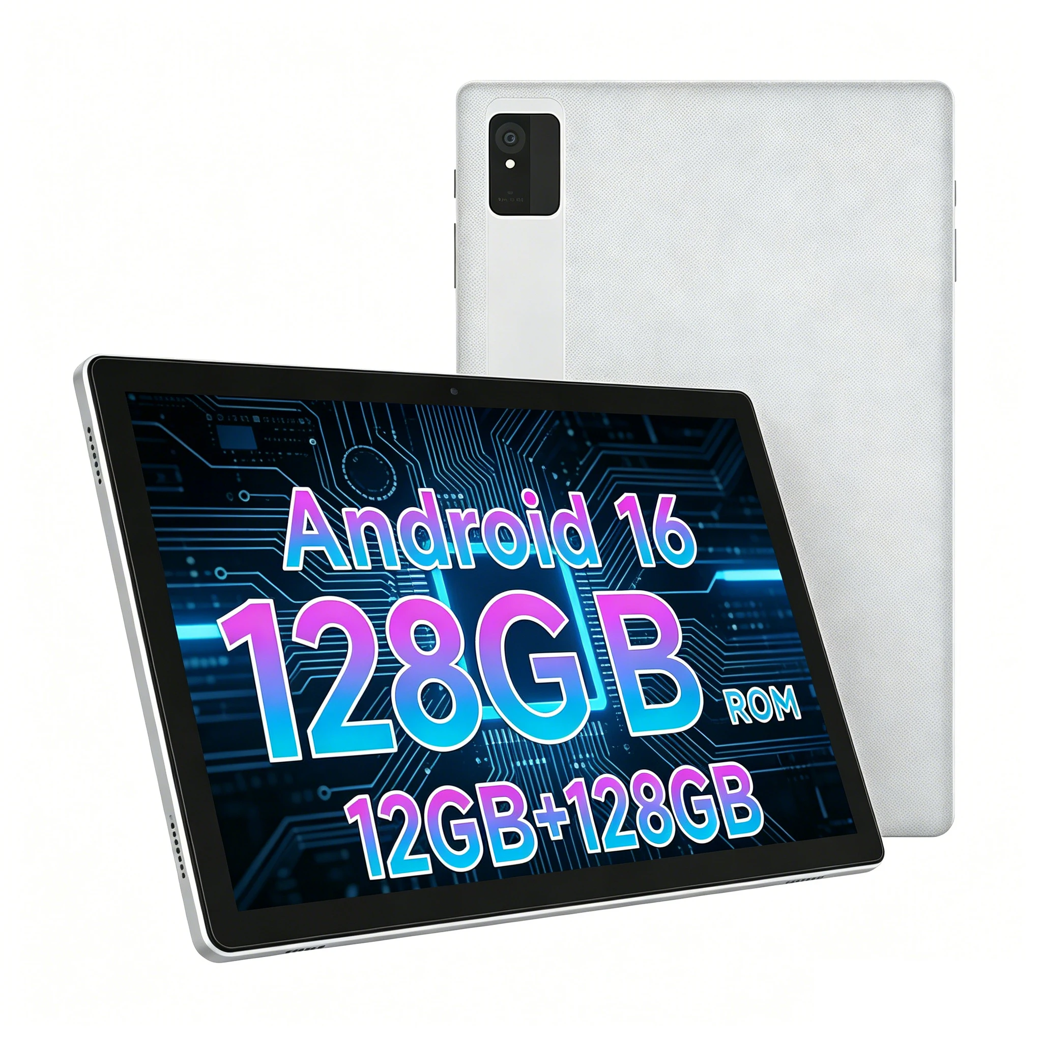 10.1" Android 16 Tablet 12GB+128GB Allwinner A537 Octa Core WiFi 6 Bluetooth 5.0 5000mAh Battery Home Entertainment 2026 Tablet