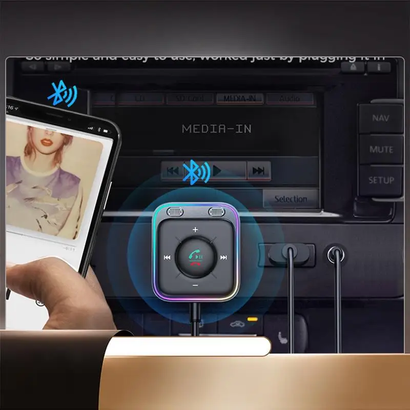 

Joyroom Bluetooth 5.3 AUX Car Adapter Hand Free Wireless Receiver Car Audio Stereo Kits
