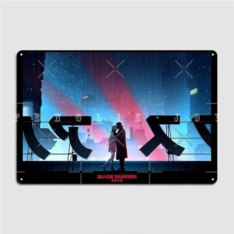 Blade Runner 2049 Rooftop Metal Sign Wall Decor Vintage Club Home Living Room Tin Sign Posters