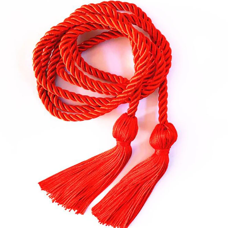 Graduation Honor Cords Craft Braided Tassels Drawstring Rope Polyester Yarn Honor Cord for Graduation Students Bachelor Gown 1Pc