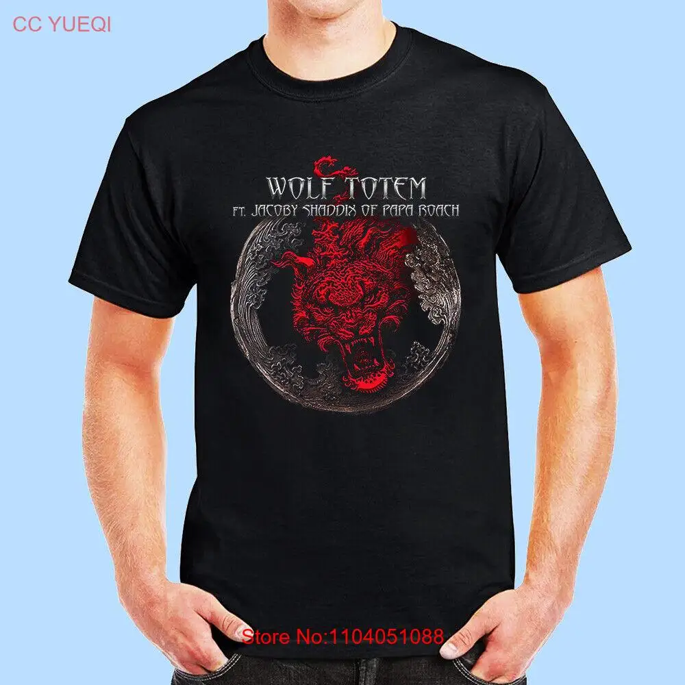 Ship from US!! Wolf Totem the hu Black Mens T-Shirt Size S 5XL