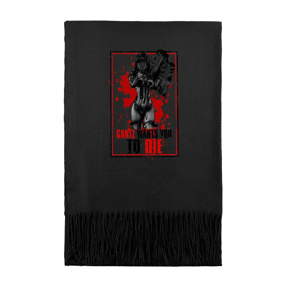 Gantz Anime Sci - Fi Manga Art Scene Otoño e Invierno Bufanda de punto simple para mujer