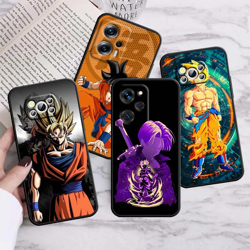 

D-Dragon Balls Z Anime G-Goku For Xiaomi Mi Poco F3 F4 F5 F6 X3 X4 X5 X6 X7 M3 M4 M5s M5 M6 GT Pro 5G Black Cover Phone Case