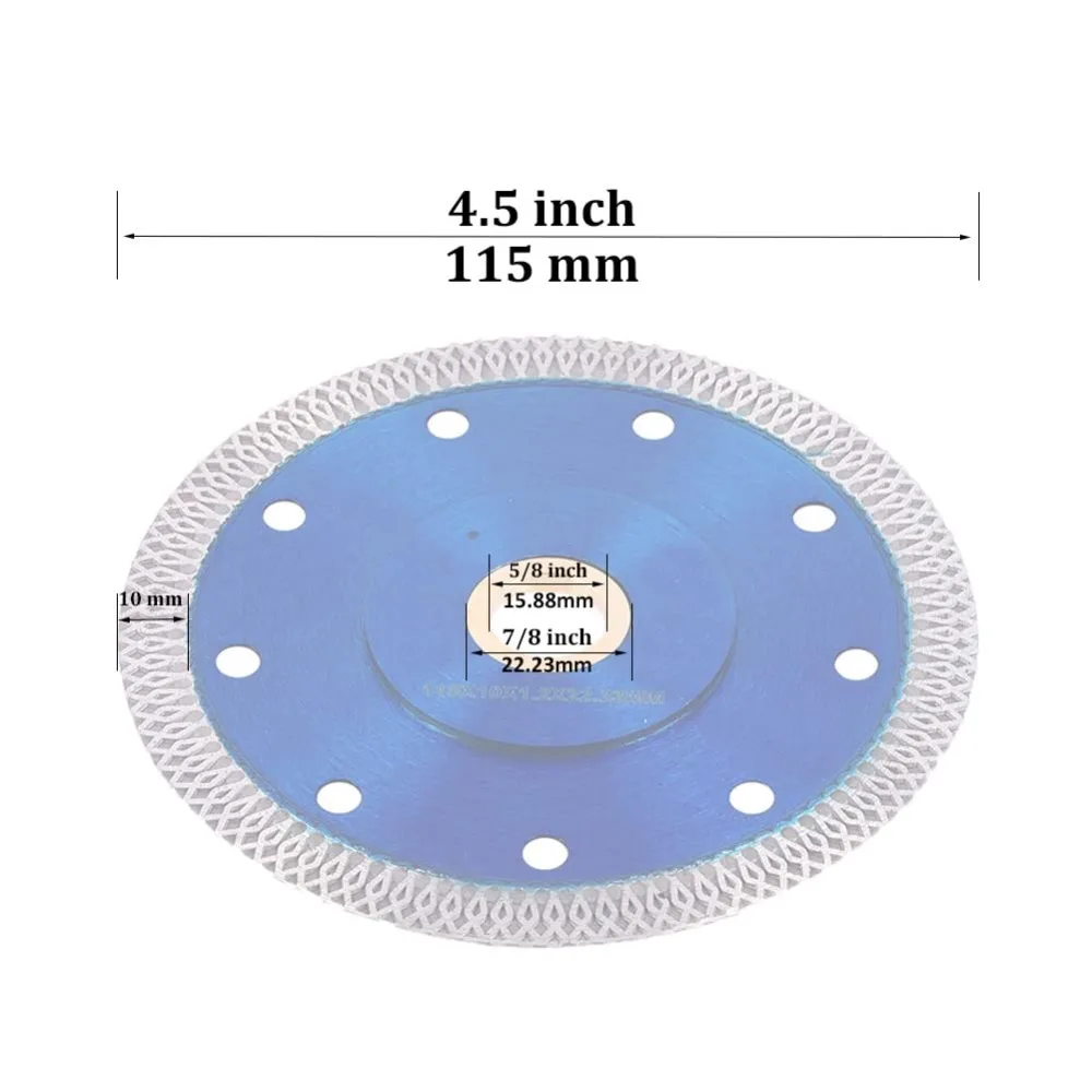Turbo Diamond Saw Blade 105 115 125mm 4 4.5 5 Inch Cutting Disc Wheel for Angle Grinder Granite Marble Tile Ceramic