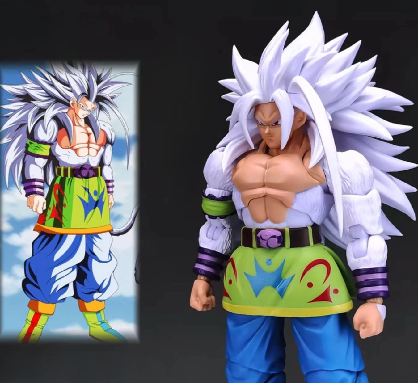 

【Out of Stock】 Black Hole Toys Shf Dragon Ball Super Saiyan 5 White Haired Goku Action Figures Animation Figures Collectible T