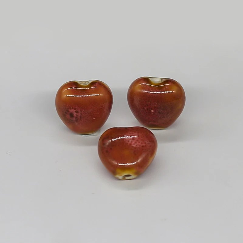 

20 шт./лот, аксессуары для ювелирных изделий, керамические бусины в форме сердца в форме сердца, ручная работа, для подвесок, серег, браслетов