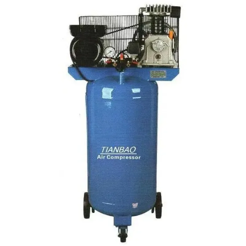 TIANBAO LVA-65  Vertical Type Blue Color 2.2KW Piston Vertical Air Compressor For Food & Beverage Shops