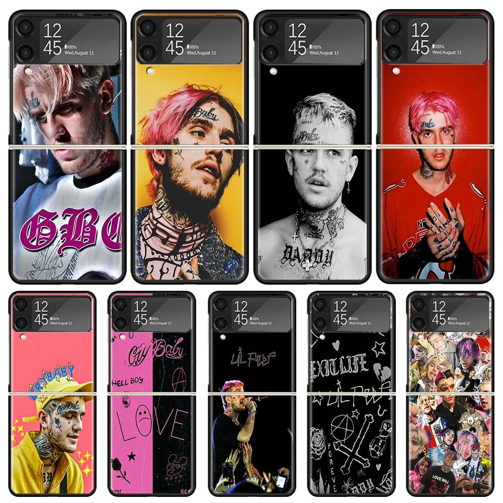 Lil Peep Singer Phone Case For Samsung Galaxy Z Flip3 Flip4 Flip5 Flip6 PC Shell For Z Flip 3 4 5 6 Hard Folding Art Cover