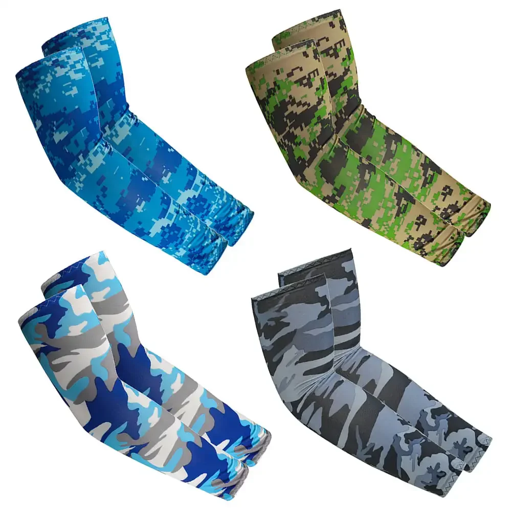 1 Pair Arm Sleeves Summer Sun UV Protection Ice Cool Cycling Running Fishing Climbing Driving Arm Cover Warmers For Men Women