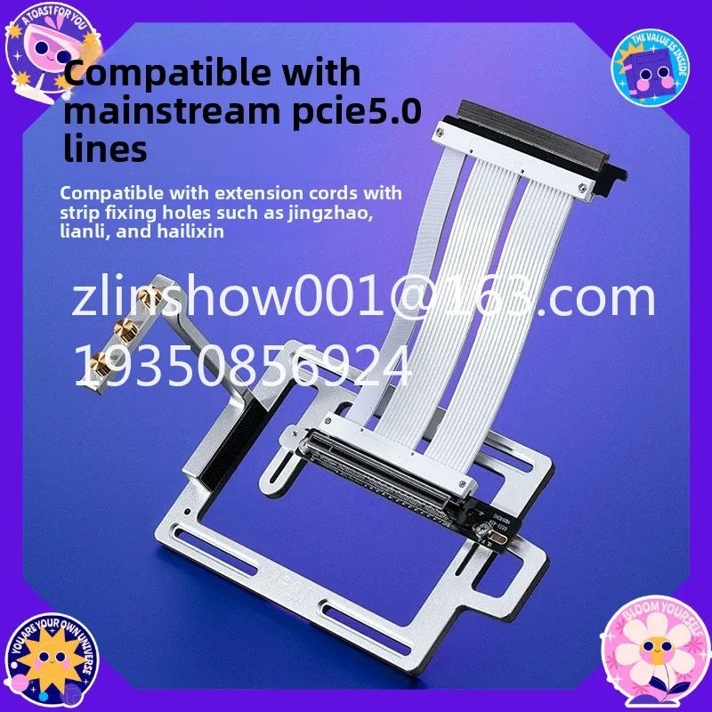 Aluminum alloy graphics card vertical bracket, computer peripheral graphics card vertical 90 degree installation kit