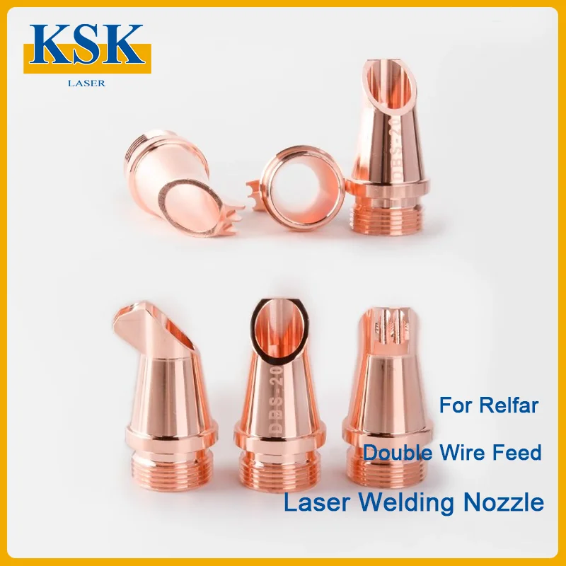 KSK Relfar Welding Torch Double Wire Feed Welding Copper Nozzle  DBS-16B DBS-20B Spare Parts for Handheld Laser Welder