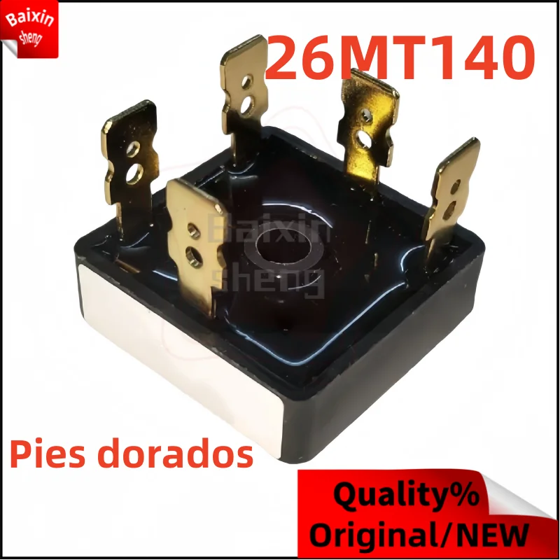 

2PCS 26MT140 Pies dorados Puente rectificador trifásico 25A 1400V