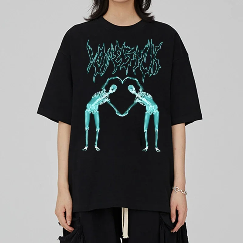 

Gothic DarkWomen T Shirts Oversized T Shirt Punk Graphic Clothes Harajuku Streetwear Tops Femme T Shirt Hip Hop Short Sleeve