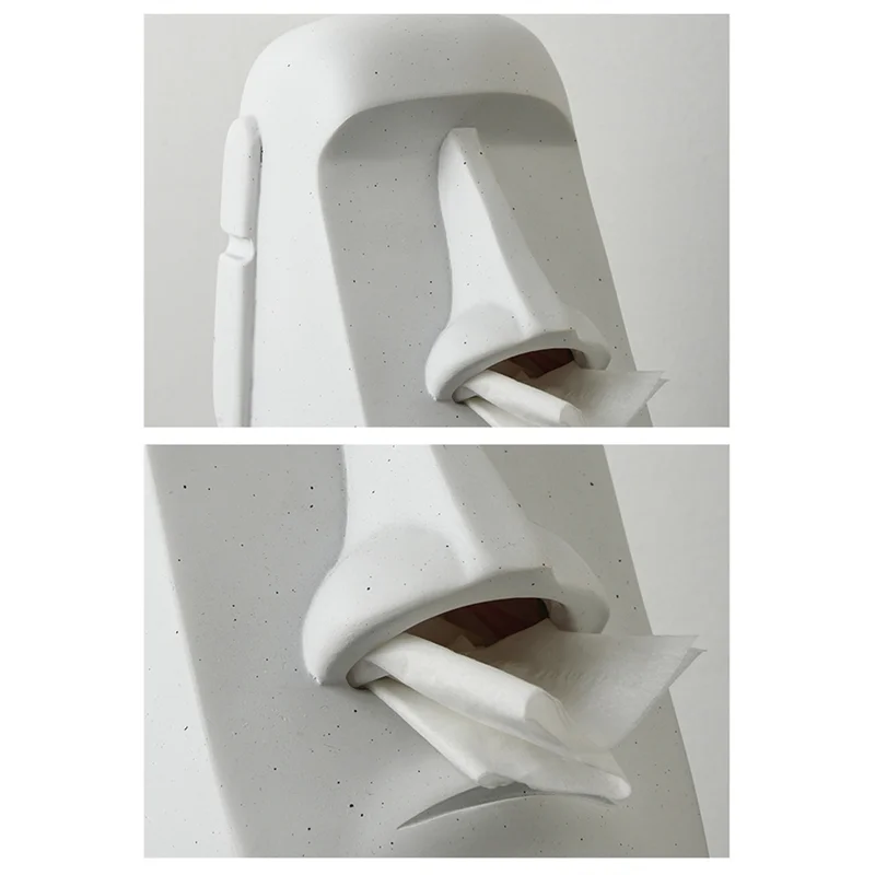 

Napkin Box Nordic Style Stone Statue Nostril Tissue Box Napkin Paper Holder Box 3D Toilet Paper Home Decoration Easy Install D