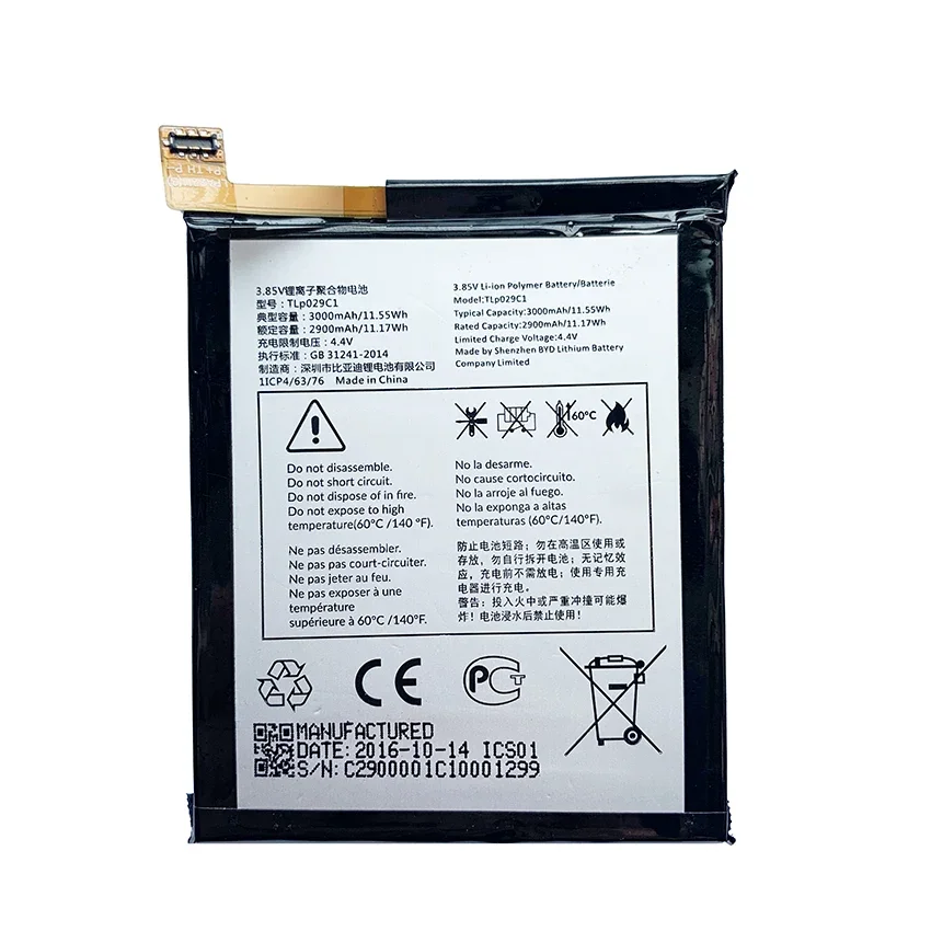 Original New 3000mAh TLp029C1 TLp029C7 Battery For TCL Alcatel A30 Fierce  Plus OT-5049S OT-5049Z Cell Phone Batteries