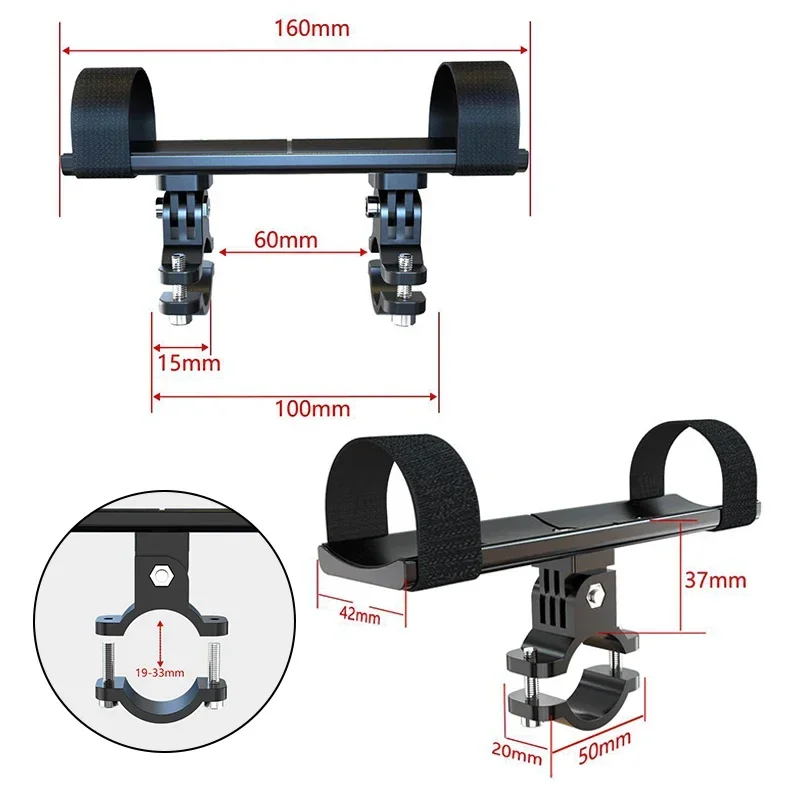 Image of Radfahren Lautsprecher Halterung für Mountainbike Drahtlose Bluetooth Lautsprecher Feste Basis und Riemen Tragbare Rennrad Lautsprecher Rack