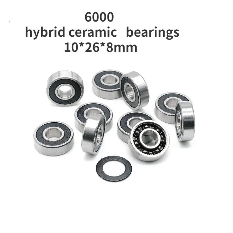 6000 Bicycle hybrid ceramic ball bearings 10*26*8mm flower drum bearings