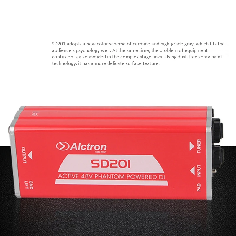 Alctron SD201 Active DI Box Impedance Transformation DIBOX Professional Stage Effects Direct Connect Box-Grocery