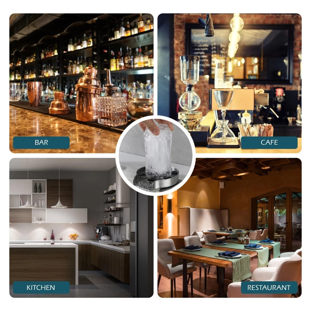 G3/8 Стеклянная промывочная машина из нержавеющей стали, Автоматический очиститель чашек, Ополаскиватель для стекла для кухонной мойки Очиститель чашек для стекла, пива, кофе, молока, чая