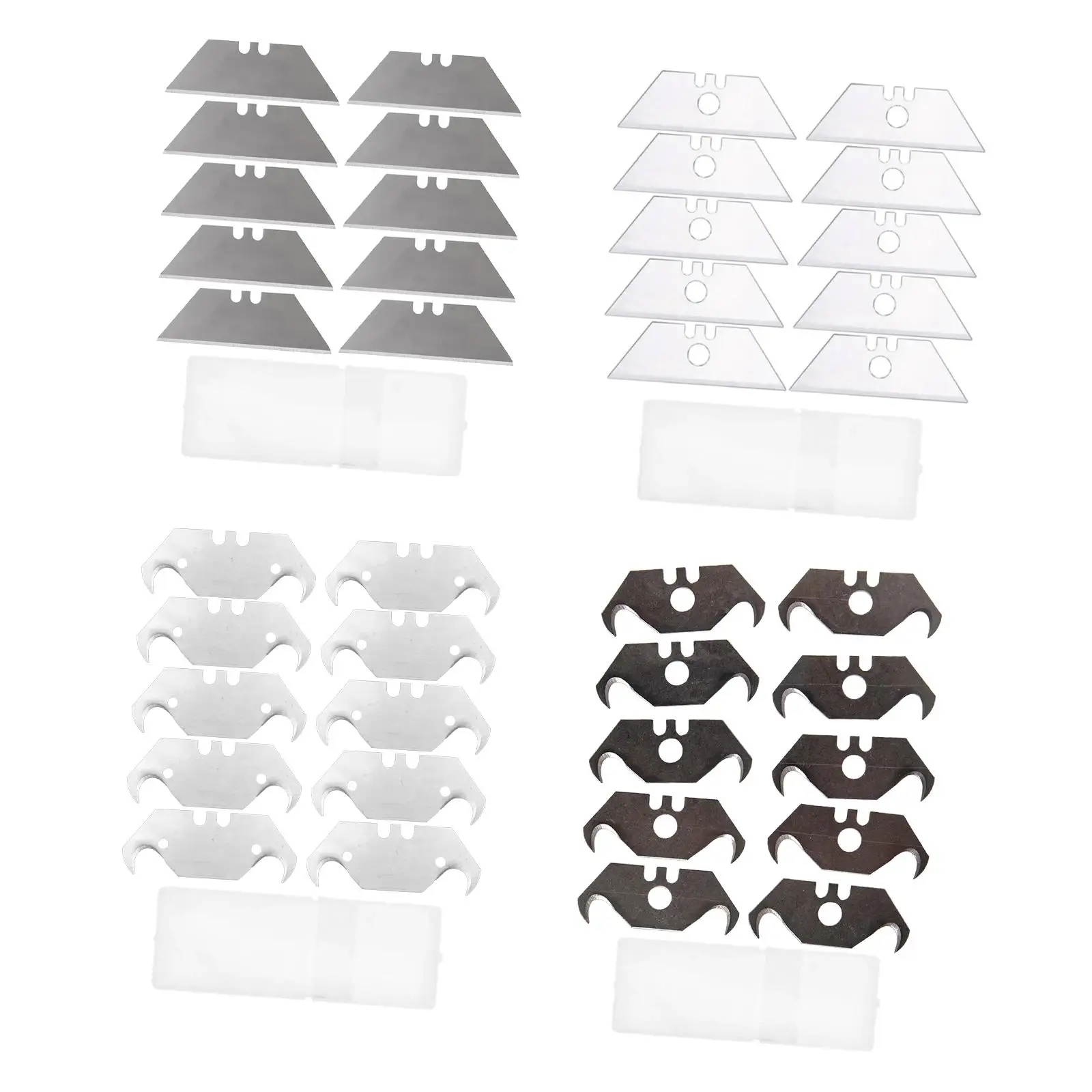 40Pcs Utility Knife Blades, Blades with Storage Box, DIY Utility Blades, Dolphin