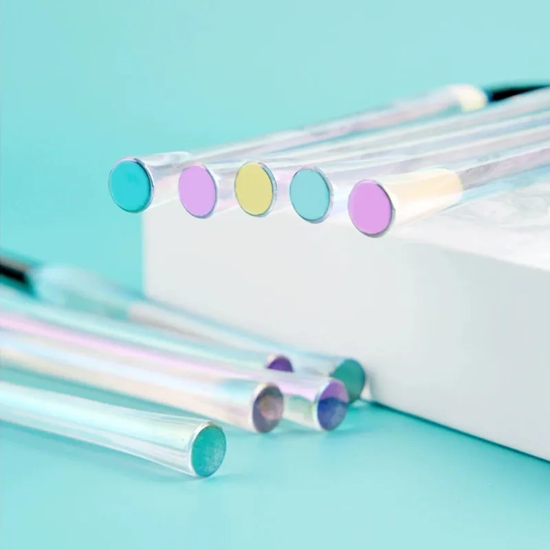 1PCS Rainbow Transparent Diamond Gradient Nail Brush Nail Art Brush Line Painting Brushes Crystal Acrylic Thin Liner Drawing Pen