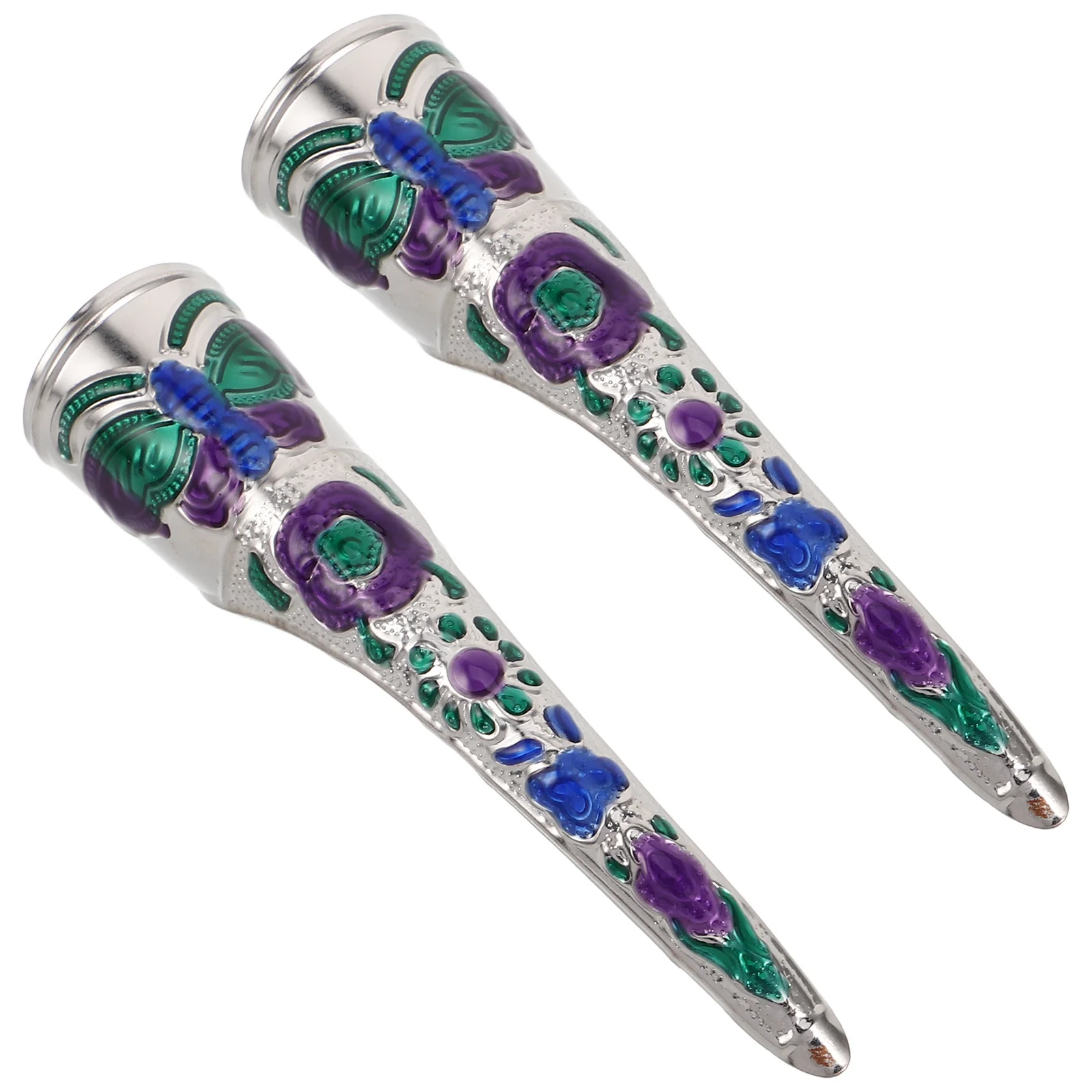 

2 шт., чехлы для ногтей в стиле династии Цин, королевские кольца для ногтей для Хэллоуина, косплея, гроб, накладные ногти