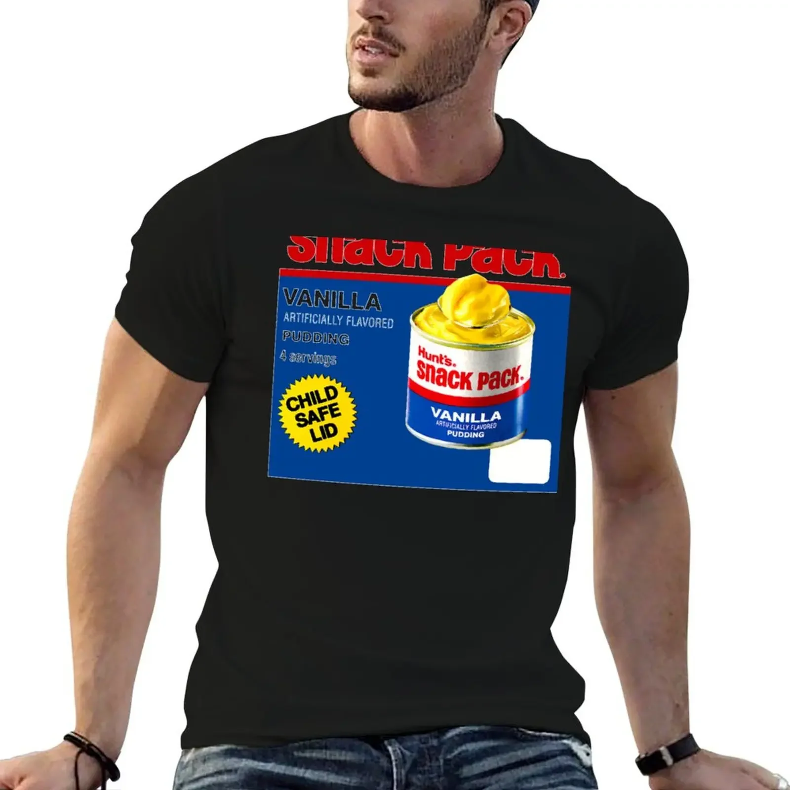 VANILLA SNACK PACK PUDDING - WRAPPER T-Shirt anime stuff anime tshirt men clothing