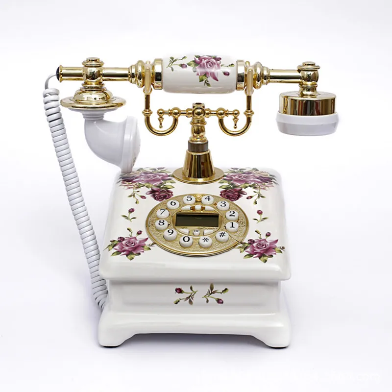 

Boutique ceramic antique telephone retro telephone landline European home