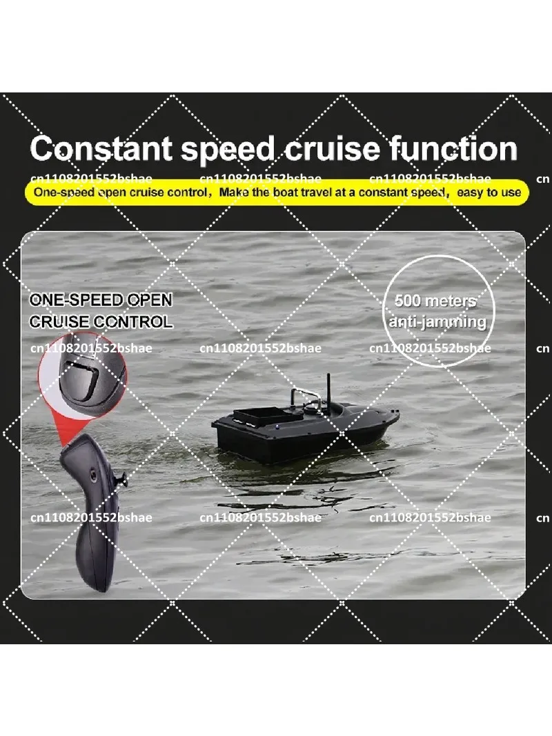 Wireless Remote Control Fishing Boat with Auto Cruise, One-Key Hold, Single Compartment, Built-in 5200mAh Battery