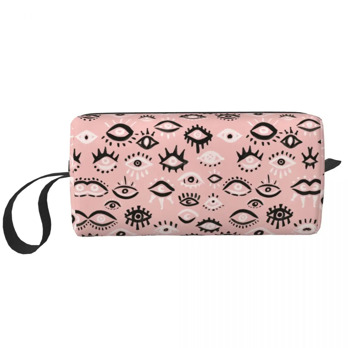 Mystic Evil Blue Eyes Cosmetic Bag Women Makeup Bags Cartoon Beauty Eyelash Travel Water Resistant Toiletry Bag Organizer Pouch