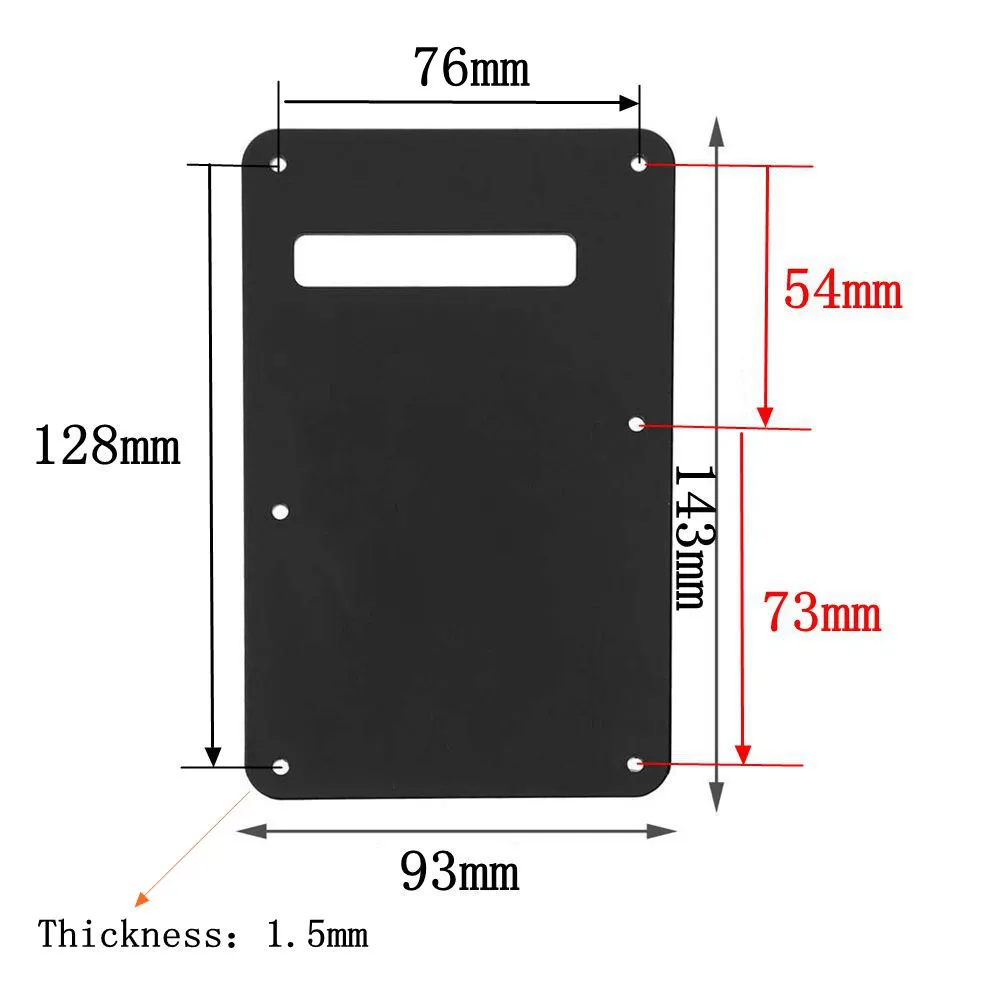 Placa trasera de guitarra eléctrica, 1 piezas, cubierta de golpeador de guitarra, placa trasera de Metal para guitarra eléctrica estilo ST, 7 colores