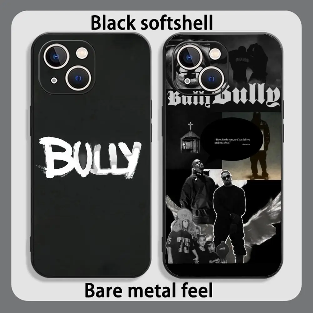 Funda para Teléfono con Diseño de Póster de Álbumes de Música Bully para iPhone 17 16 15 14 13 12 Plus Mini Pro Max, Funda Protectora Negra Suave a Prueba de Golpes